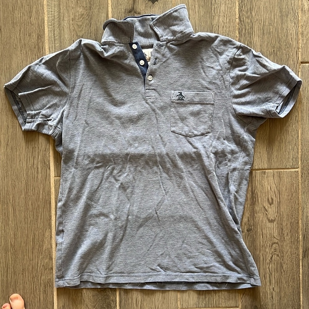 Original Penguin Blue Medium Polo with Pocket